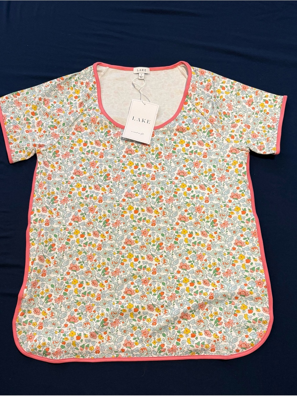 NWT LAKE Pajamas Pima Shorts Set Elizabeth Floral Small - Picture 2 of 15